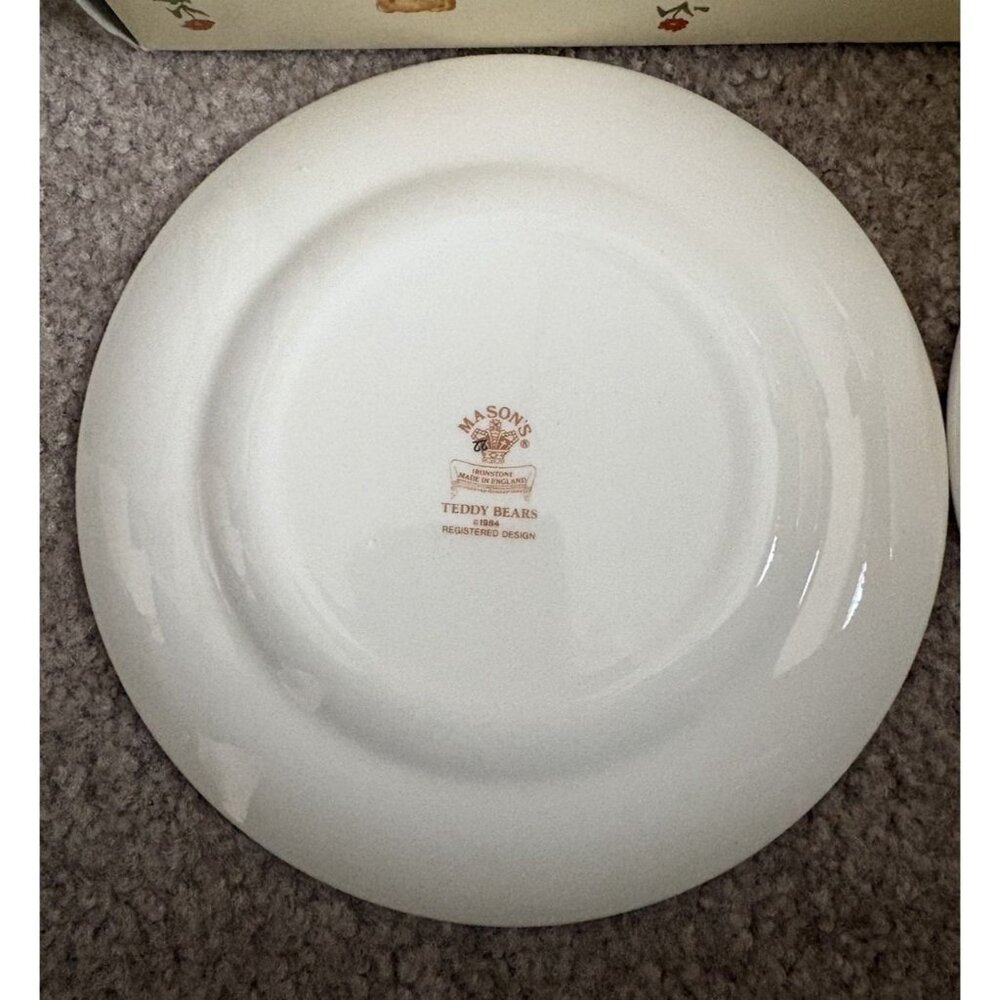 Mason’s Ironstone Teddy Bears Children’s Set Bowl, Cup, Egg Cup & Plate 4 Pc Set - Picture 5 of 6